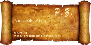 Parizek Zita névjegykártya